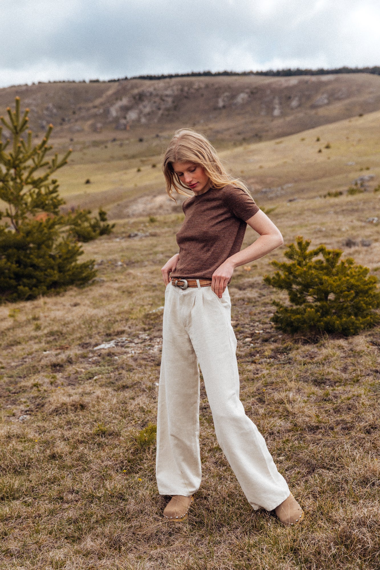 Women's natural high waisted straight pants – Atelier Tuffery