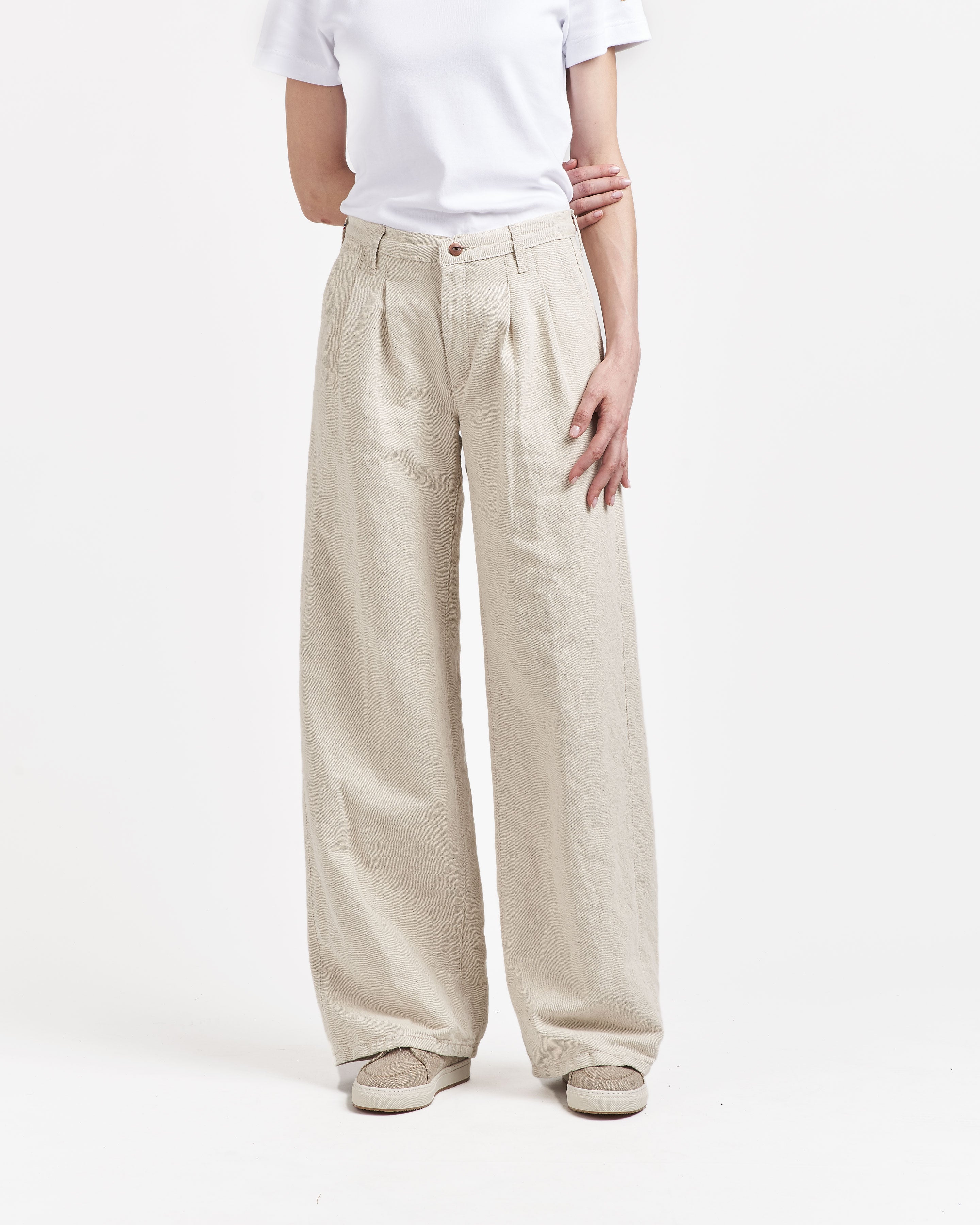 Pantalon droit taille haute - Femme