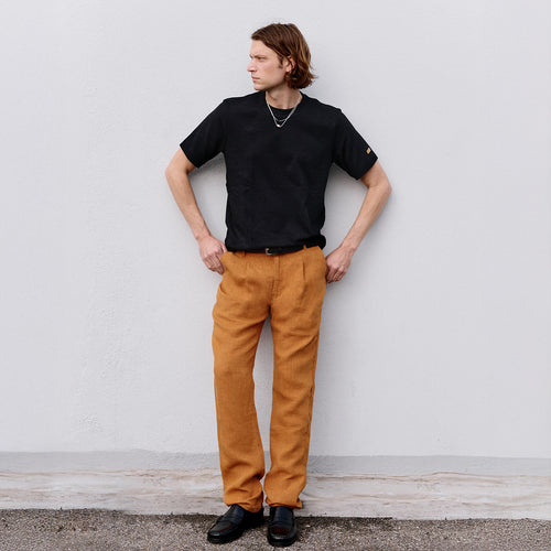 Pantalon à plis Homme ample Rouille - Gustave - Atelier Tuffery