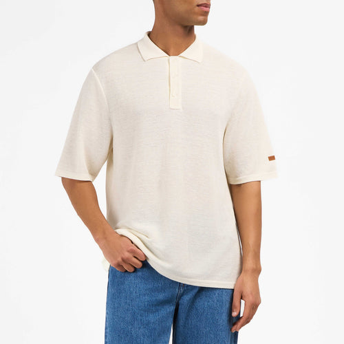 Polo Homme droit lin Écru - Atelier Tuffery