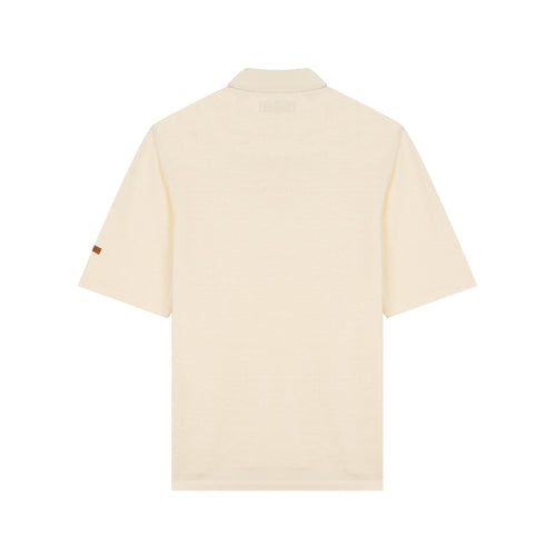 Polo Homme droit lin Écru - Atelier Tuffery