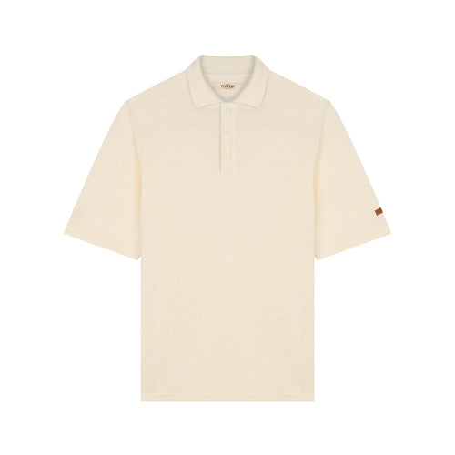 Polo Homme droit lin Écru - Atelier Tuffery
