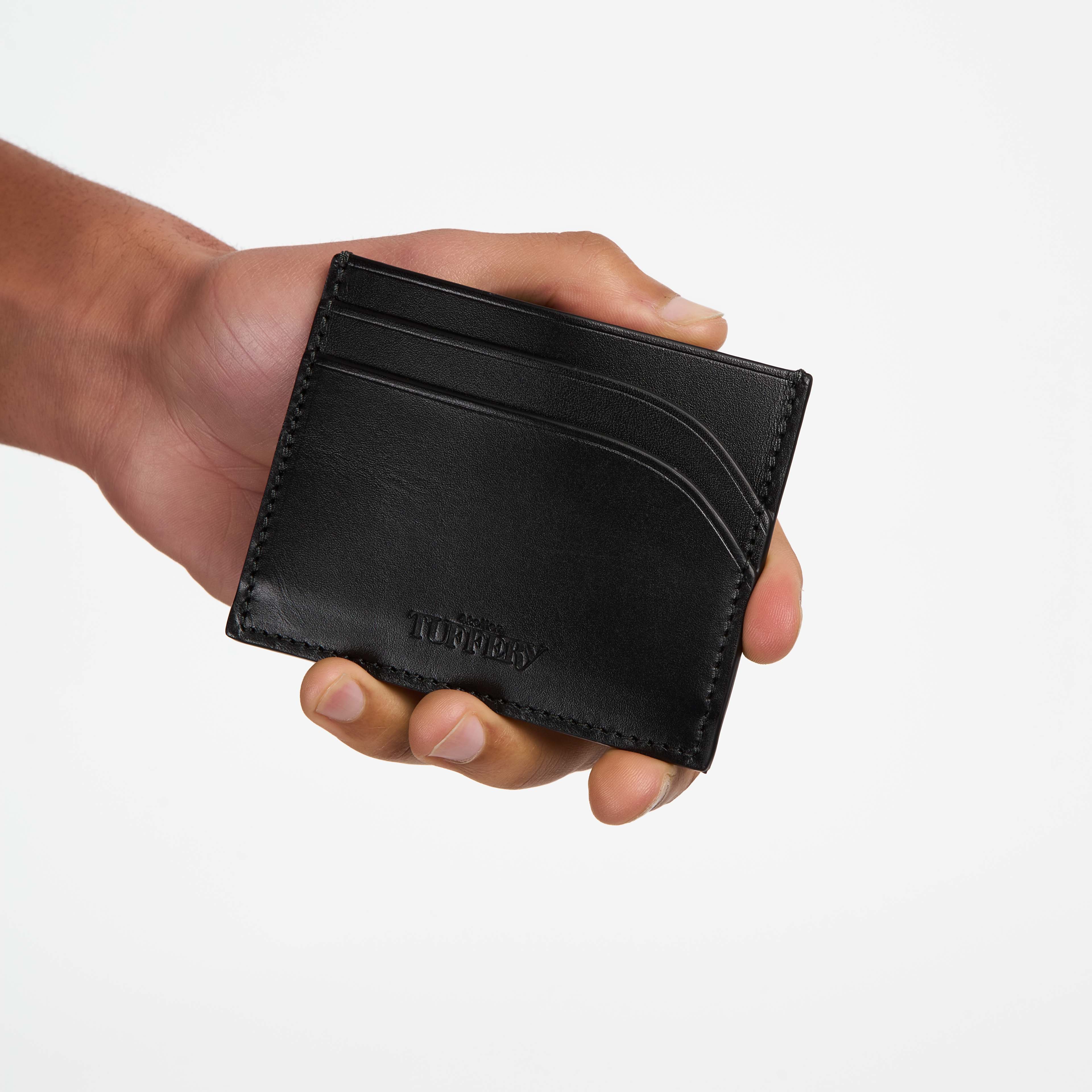 Porte-cartes cuir Noir – Atelier Tuffery