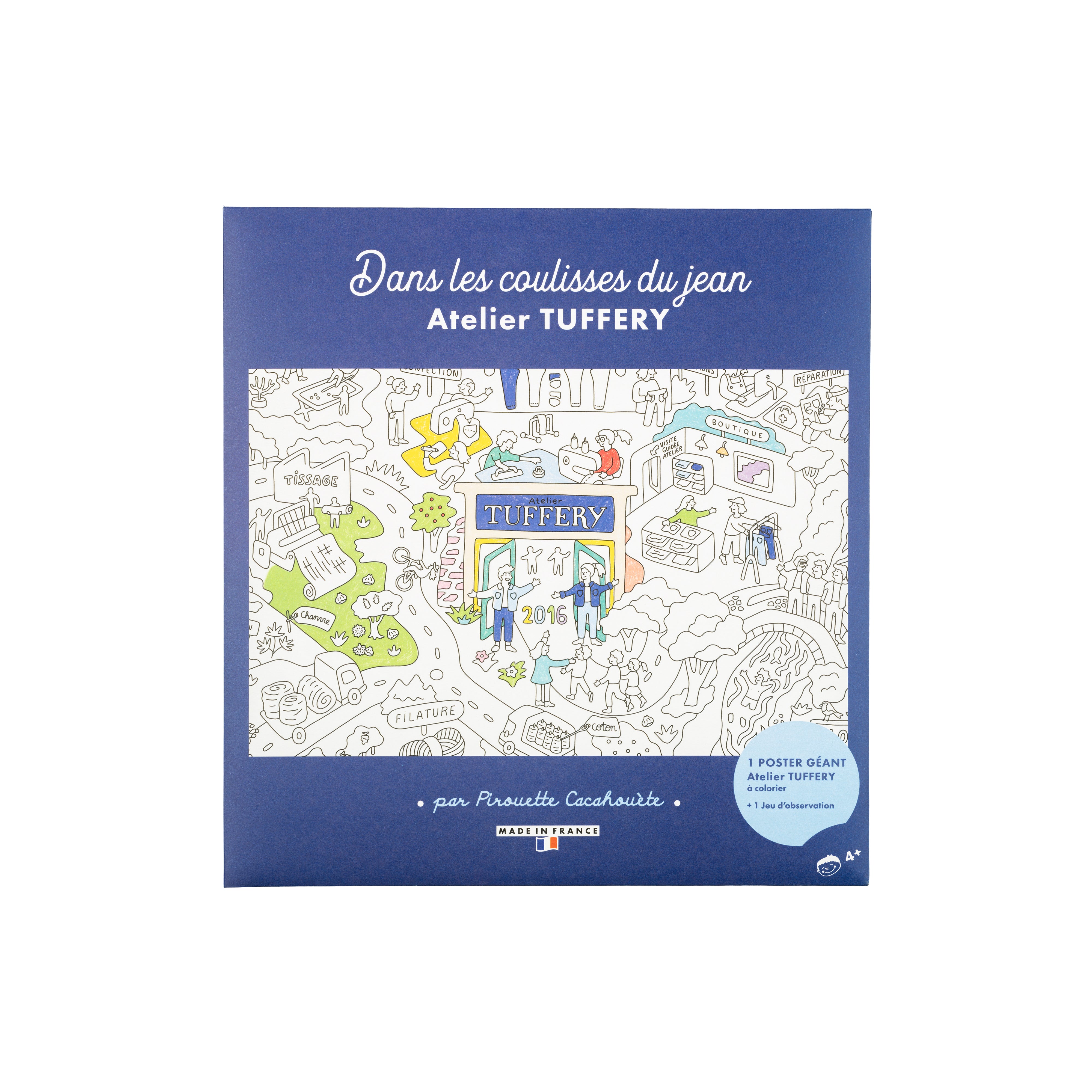 Poster à colorier | Dans les coulisses du jean Atelier TUFFERY | Atelier Tuffery