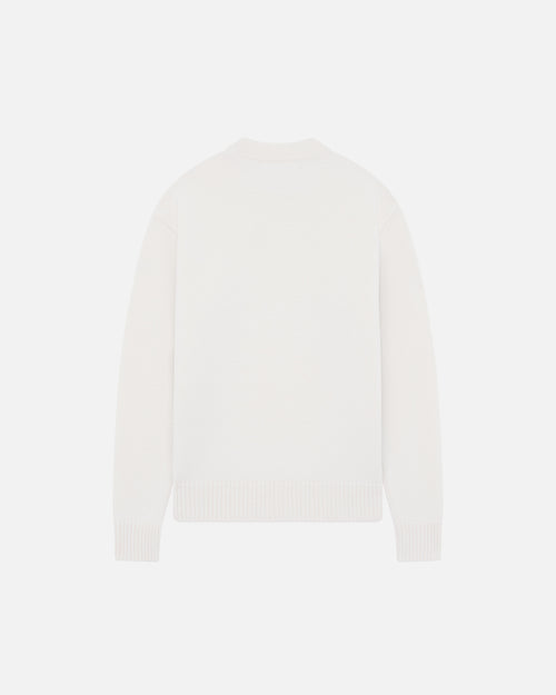 Pull Femme col rond laine française écru - Atelier Tuffery