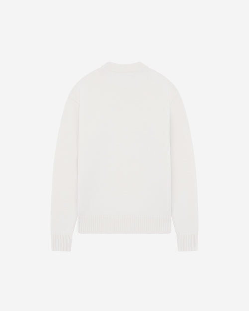 Pull Femme col rond laine française écru - Atelier Tuffery