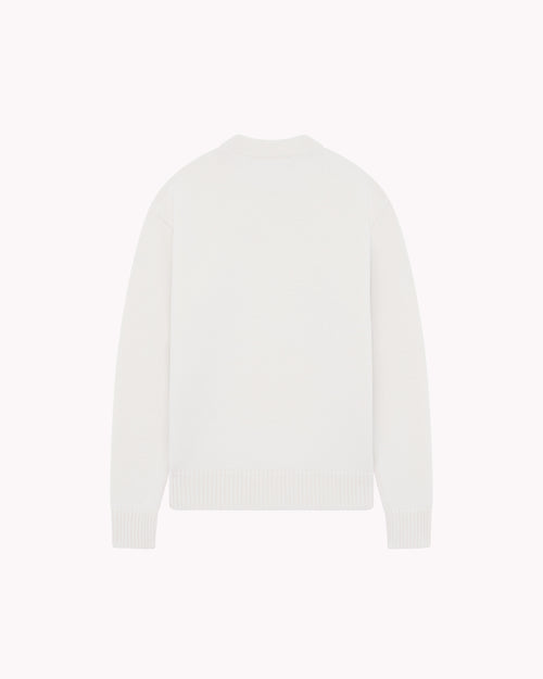 Pull Femme col rond laine française écru - Atelier Tuffery