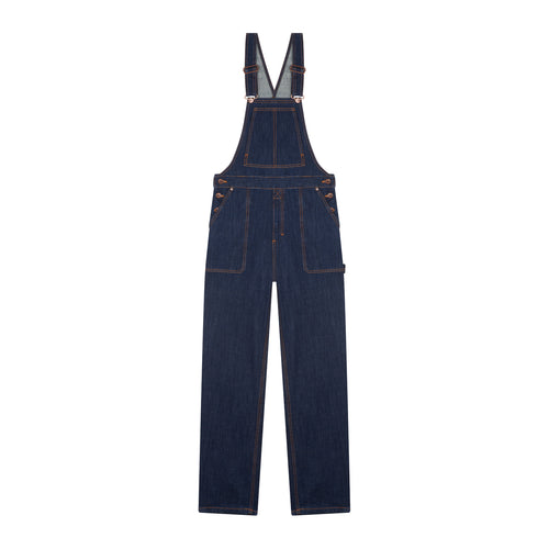 Natural indigo organic denim unisex dungarees - Atelier Tuffery