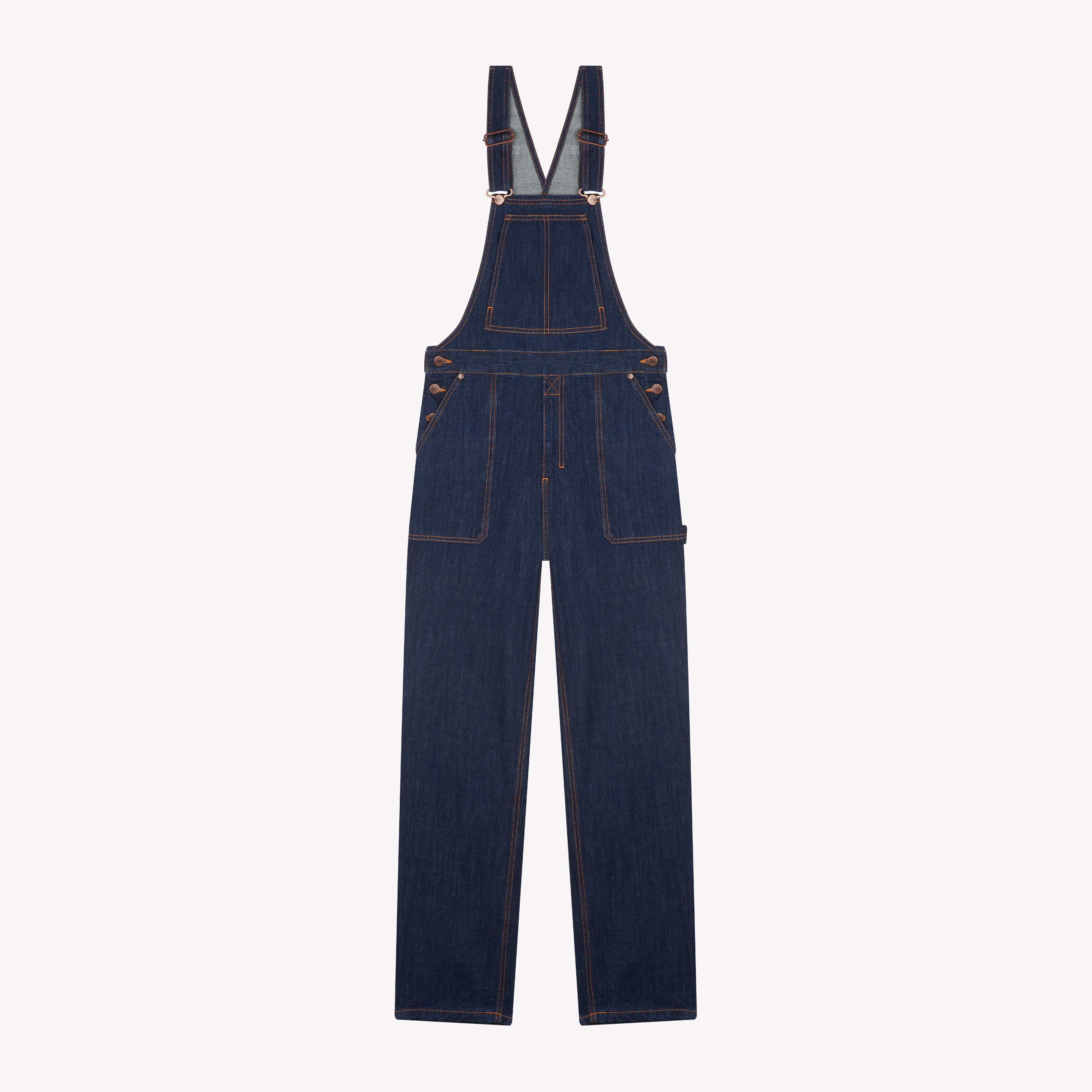 Salopette femme jean Bio Indigo Naturel - André | Atelier Tuffery