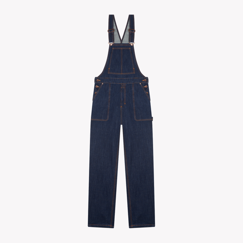 Salopette femme jean Bio Indigo Naturel - André - Atelier Tuffery