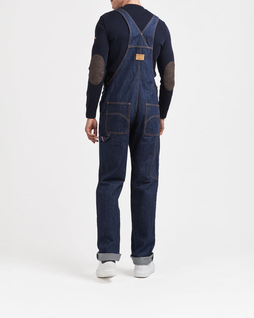 Salopette homme jean Bio Indigo Naturel - André - Atelier Tuffery