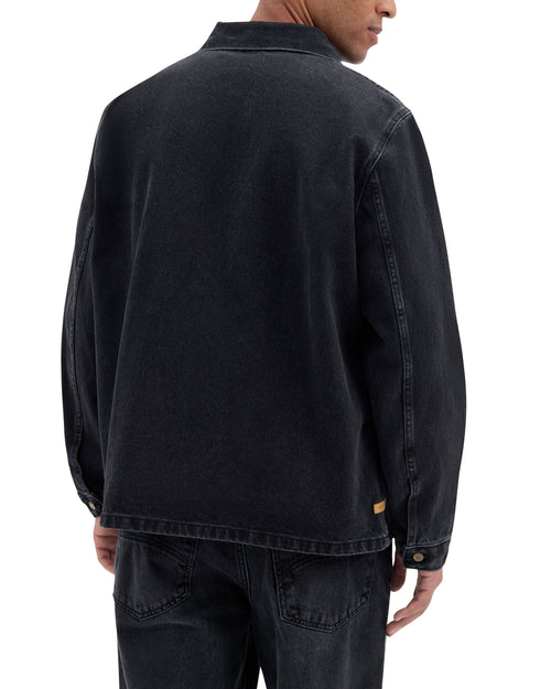 Surchemise Homme droite noir délavé - Sauveterre - Atelier Tuffery