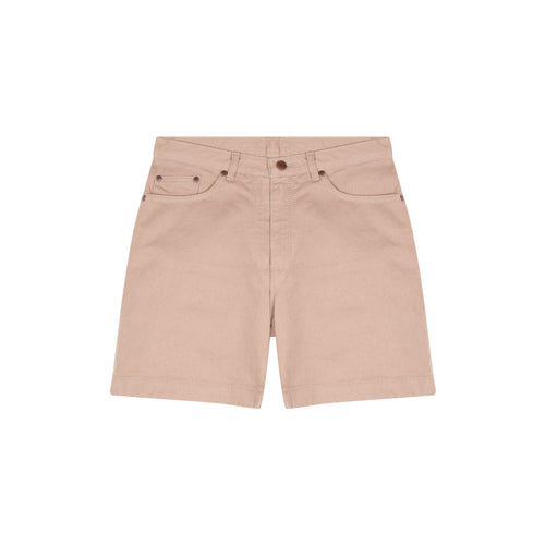 Women's high waisted beige denim shorts - Atelier Tuffery