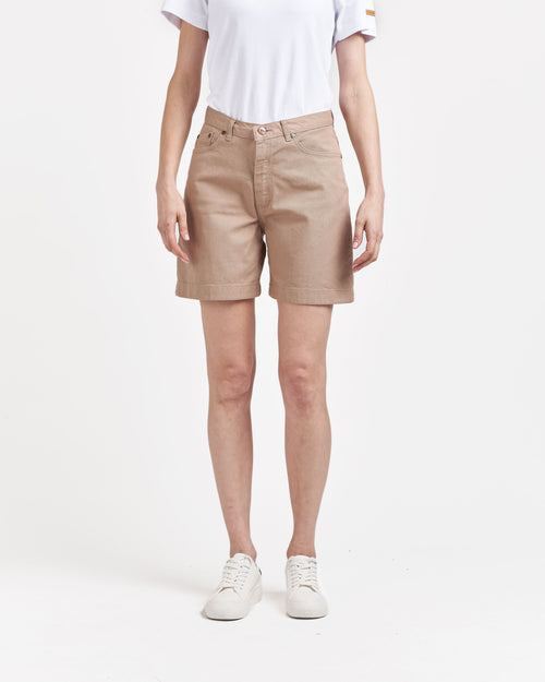 Short femme taille haute en jean Beige - Aimé - Atelier Tuffery