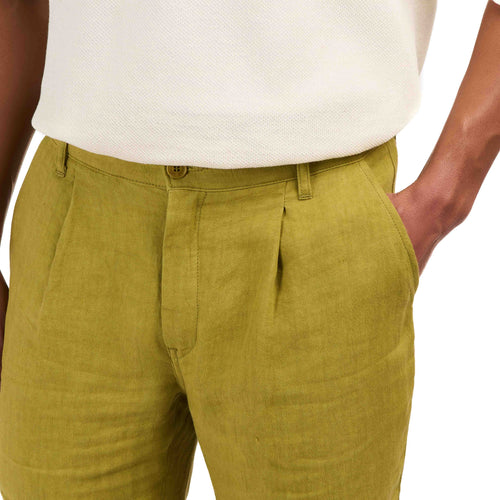 Short Homme ajusté lin Olive - Jules - Atelier Tuffery