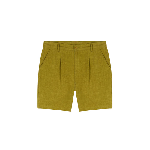 Short Homme ajusté lin Olive - Jules - Atelier Tuffery