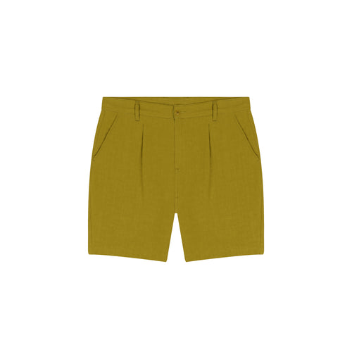 Short Homme ajusté lin Olive - Jules - Atelier Tuffery