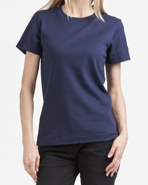 T-shirt femme 100% Coton Bio Bleu Marine - Atelier Tuffery
