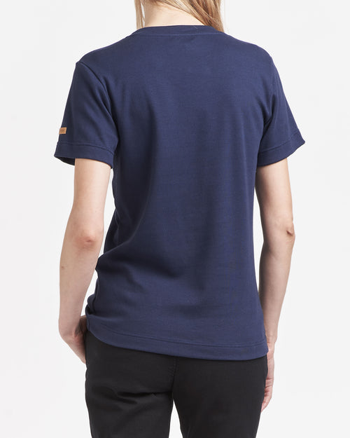 T-shirt femme 100% Coton Bio Bleu Marine - Atelier Tuffery