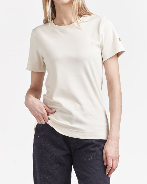 Women's ecru 100% organic cotton T-shirt - Atelier Tuffery