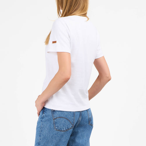 T-shirt femme col rond Blanc 100% coton bio - Atelier Tuffery