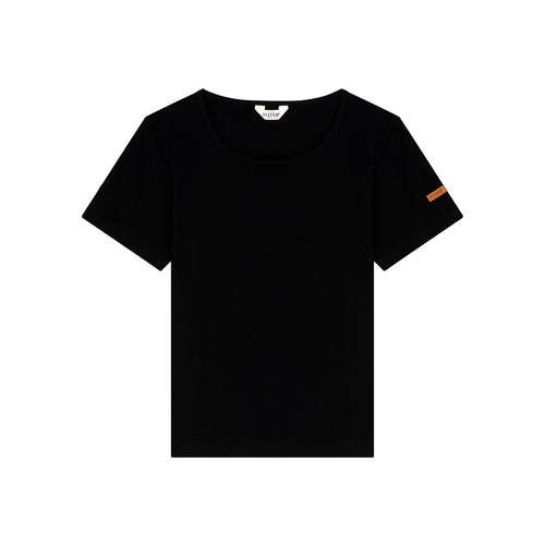 T-shirt femme col rond Noir - Atelier Tuffery
