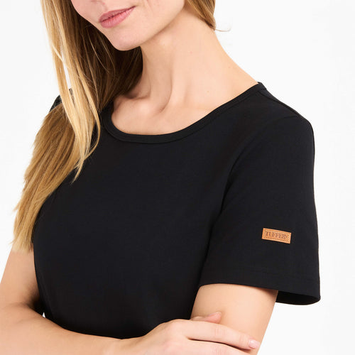 T-shirt femme col rond Noir - Atelier Tuffery