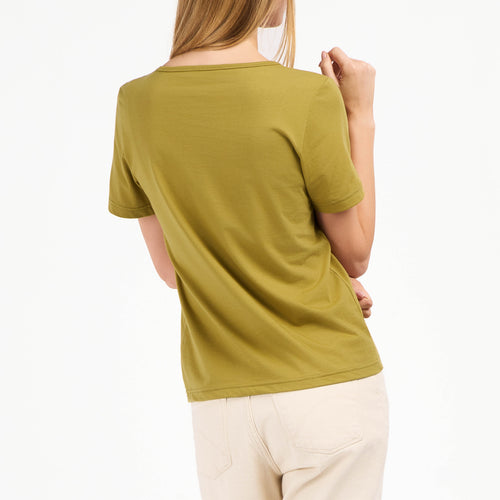 T-shirt femme col rond Olive - Atelier Tuffery