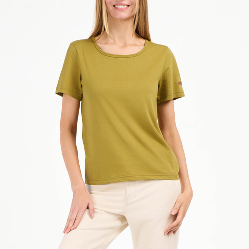 T-shirt femme col rond Olive - Atelier Tuffery