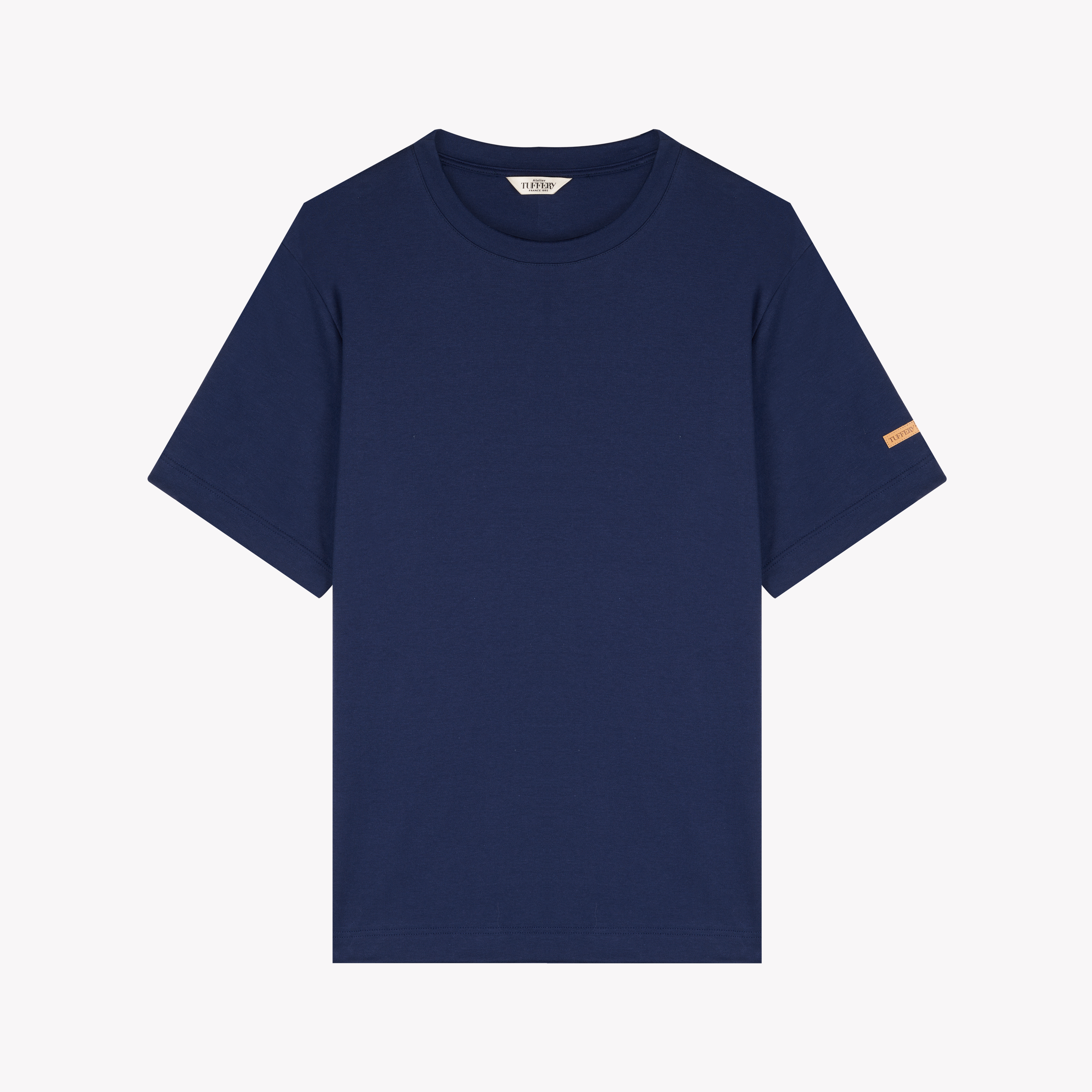Men's 100% organic cotton navy blue T-shirt | Atelier Tuffery