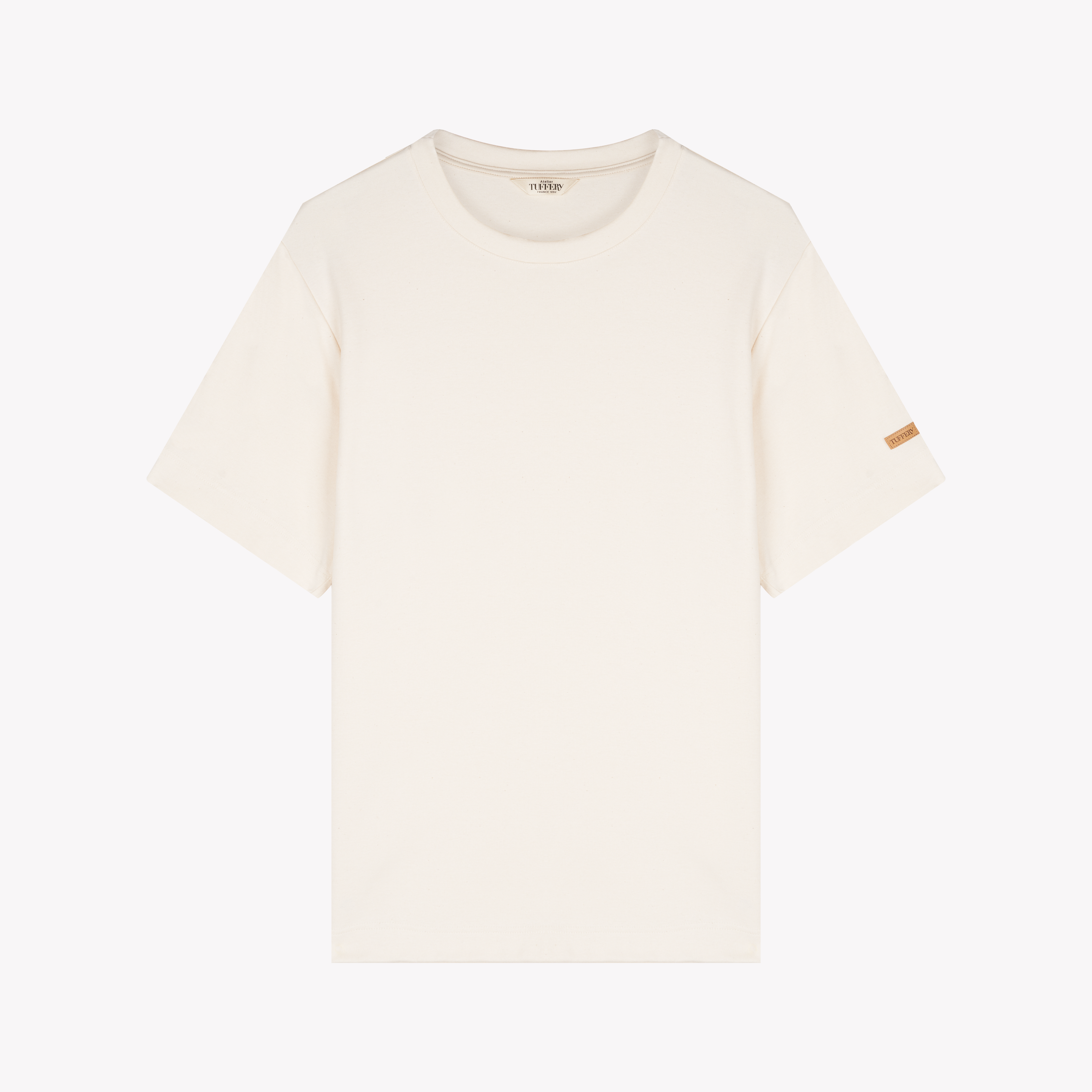 Men's T-shirt 100% organic cotton ecru | Atelier Tuffery