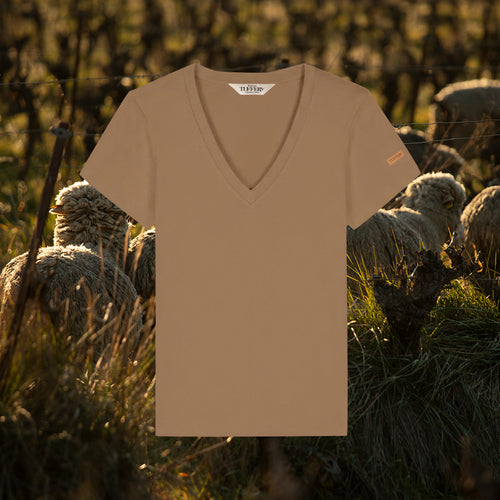 Devenez acteur de la filière laine française - T-shirt femme en laine française - Atelier Tuffery