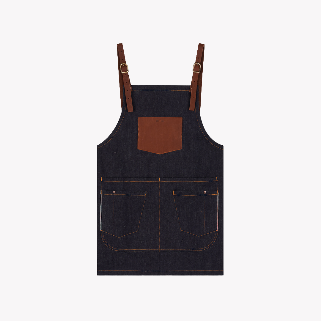 Tablier court en jean Brut Selvedge | Atelier Tuffery