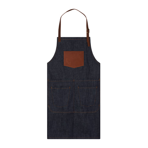 Long raw denim apron - Atelier Tuffery