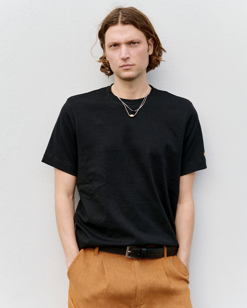 メンズTシャツ 100% オーガニックコットン ブラック - Atelier Tuffery