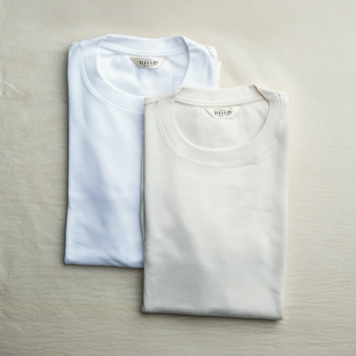 Deux T-shirts Femme Blanc et Écru – Coffret cadeau - Atelier Tuffery