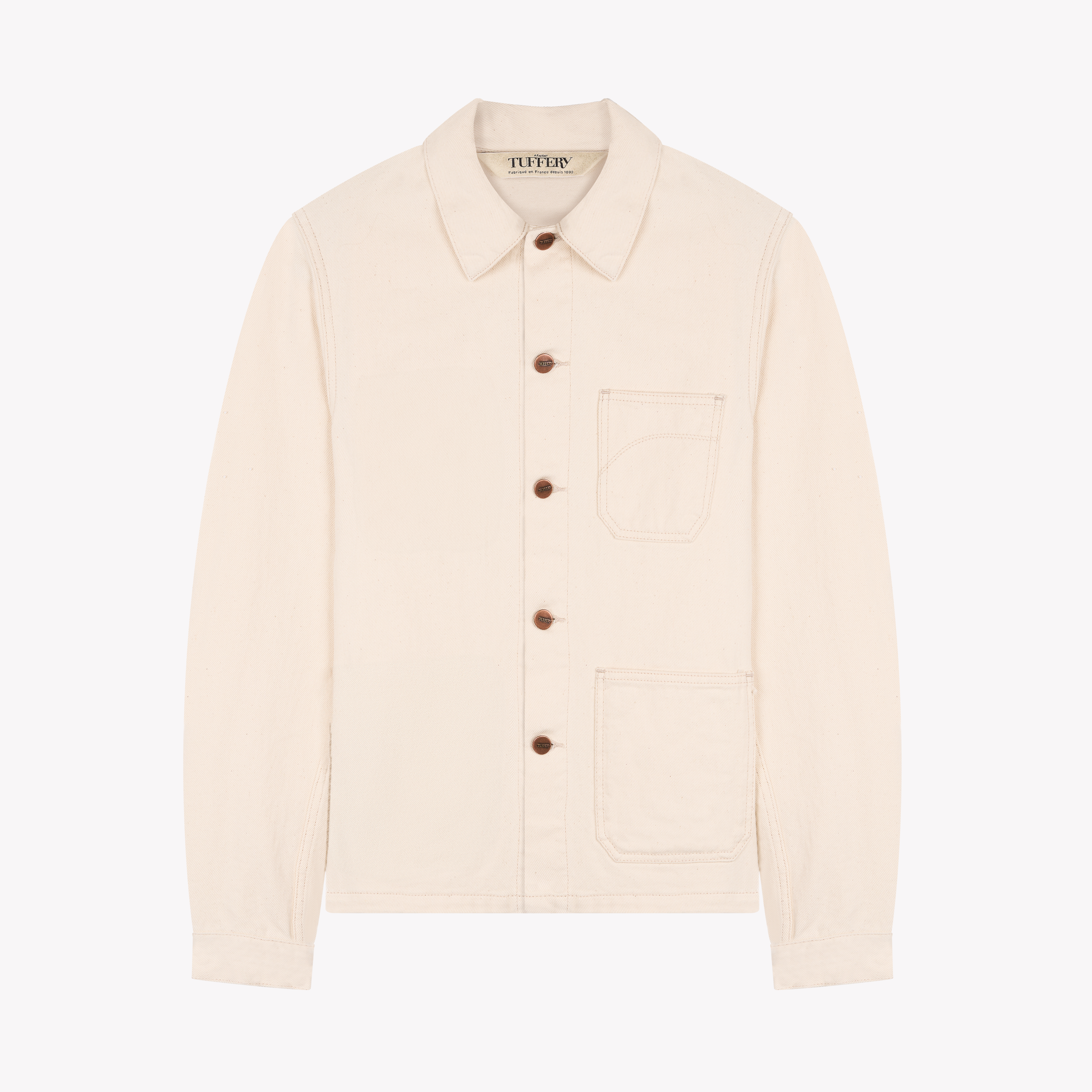 Veste homme en jean Écru - Méjean | Atelier Tuffery