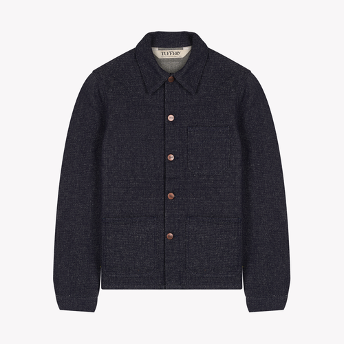 Veste femme en jean Laine Française - Méjean - Atelier Tuffery