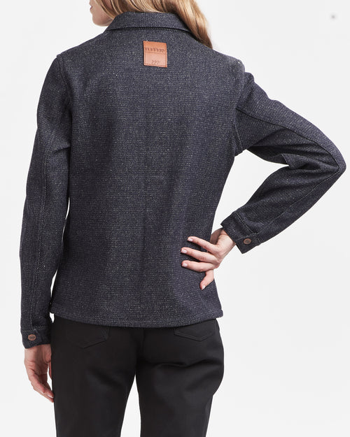 Veste femme en jean Laine Française - Méjean - Atelier Tuffery