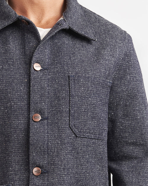 Veste homme en jean Laine Française - Méjean - Atelier Tuffery